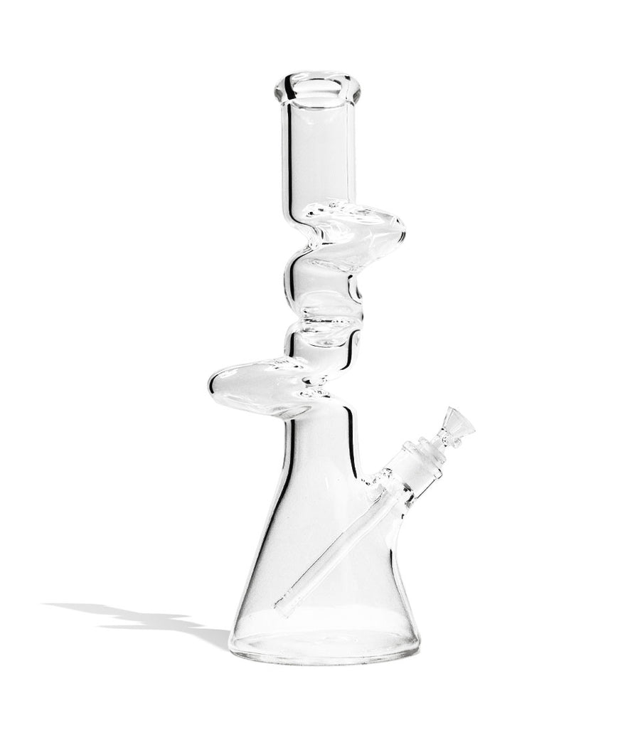 16 Inch 7mm Thick Zong Water Pipe with Bowl Front View on White Background
