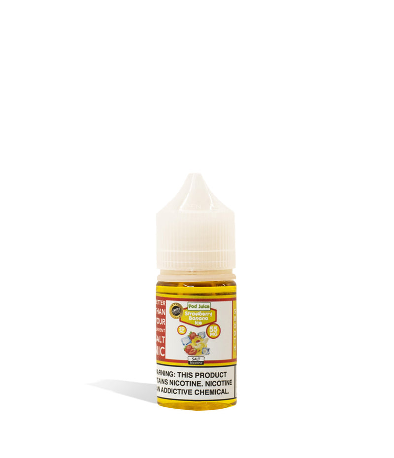 Strawberry Banana Ice Pod Juice Salt Nicotine 30ML 55MG on white background