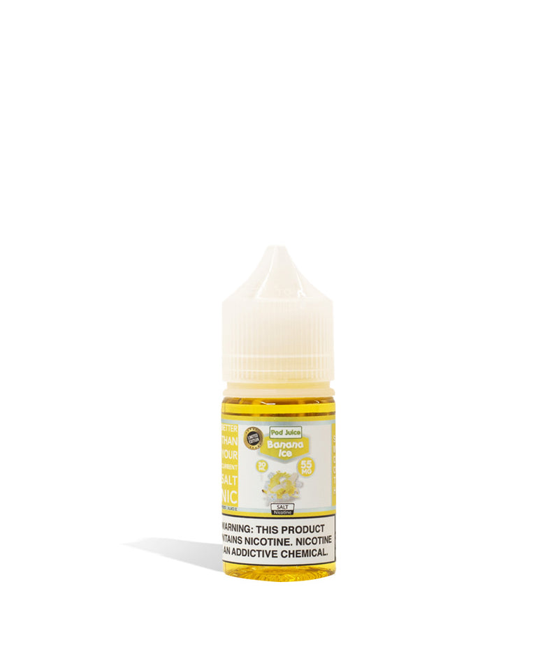 Banana Ice Pod Juice Salt Nicotine 30ML 55MG on white background