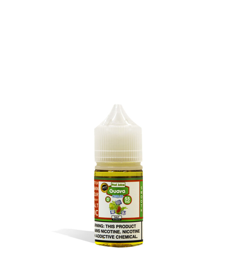 Guavan Chilled Pod Juice Salt Nicotine 30ML 55MG on white background