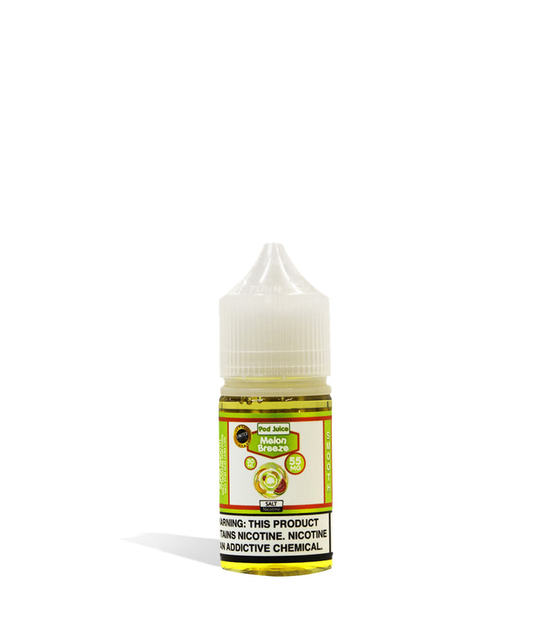 Melon Breeze Pod Juice Salt Nicotine 30ML 55MG on white background