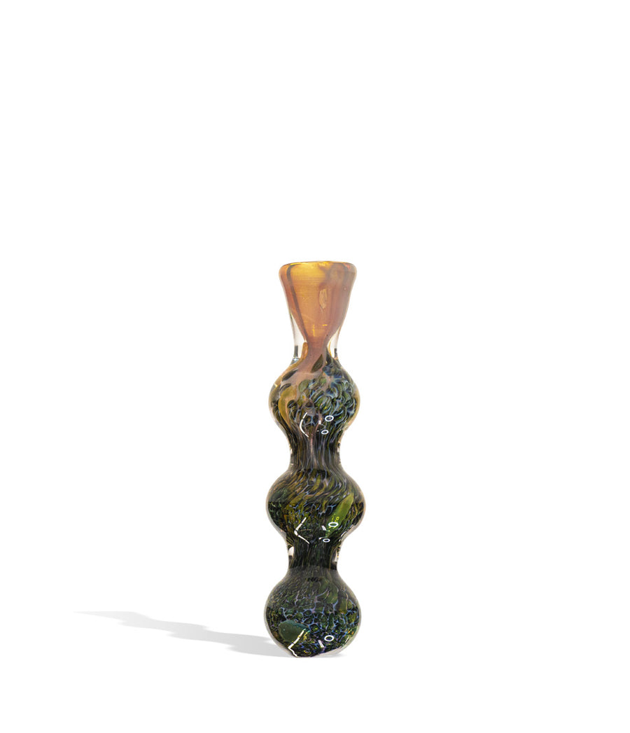 3 Simé Color Dye Chillum, Compact Glass Smoking Piece