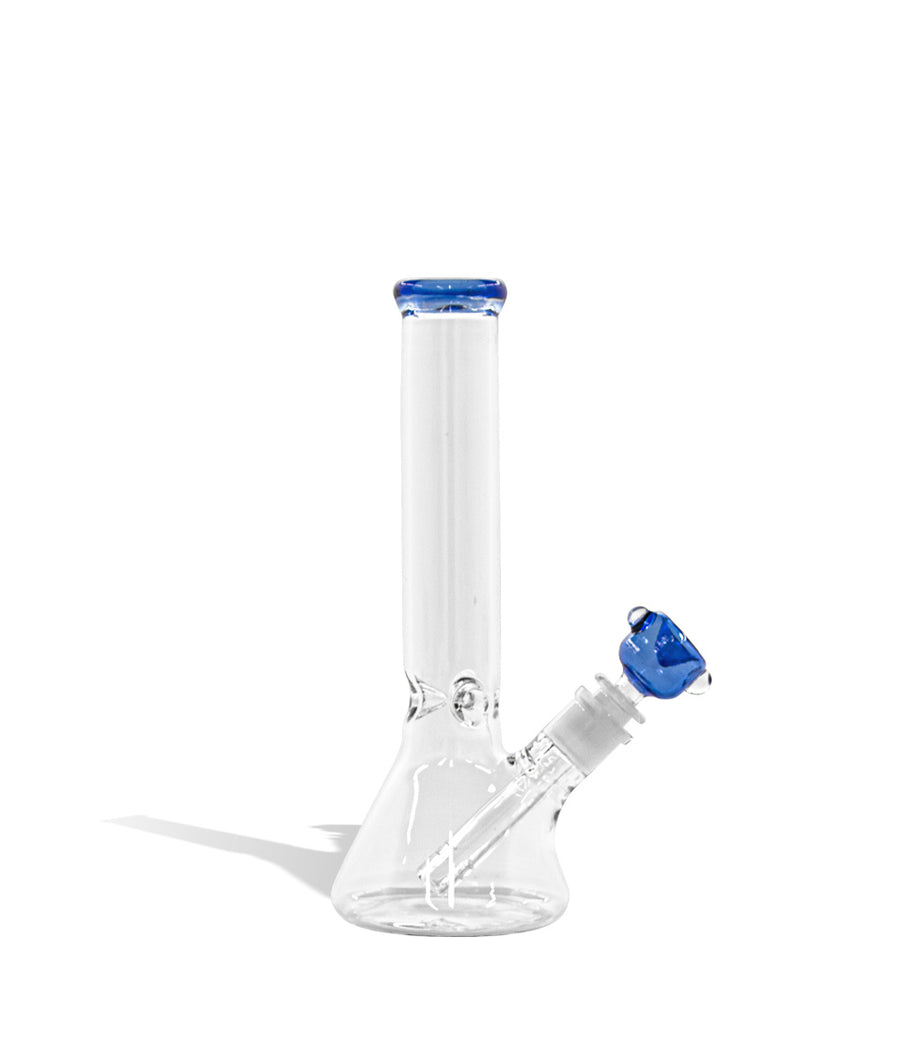 38mm 10 inch Clear Beaker with Colored Accents, Ice Pinch, and Jumbo Joint on white background