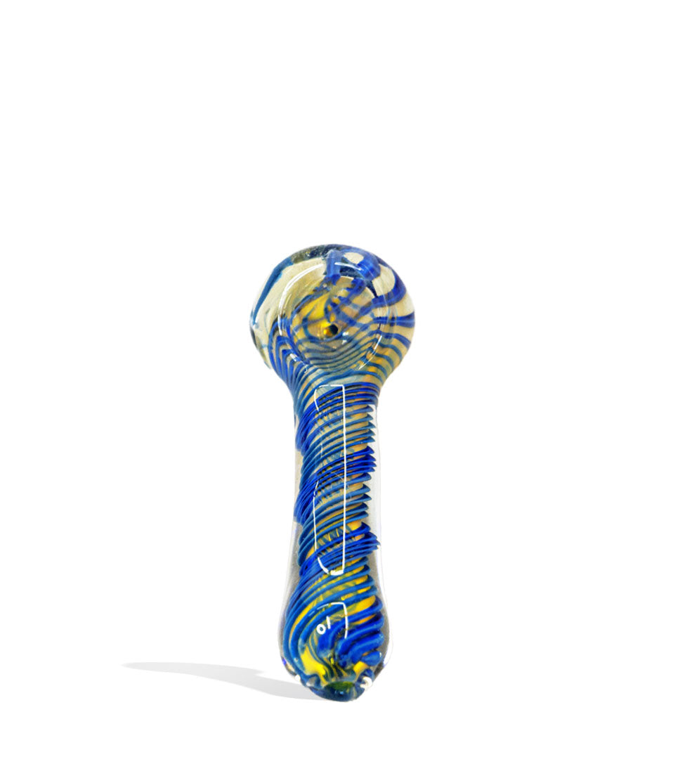 4 inch Fume and Art Mixed Color Handpipe on white background
