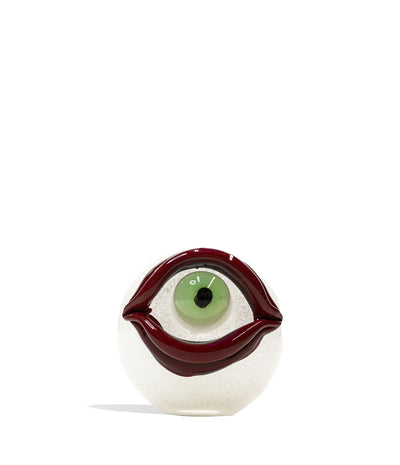 Eye 4 inch Glow in the Dark Hand Pipe with Eye Design on white background