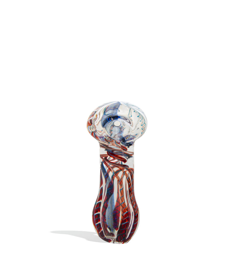 4 inch Hand Pipe with Dicro Color and Flat Mouthpiece on white background