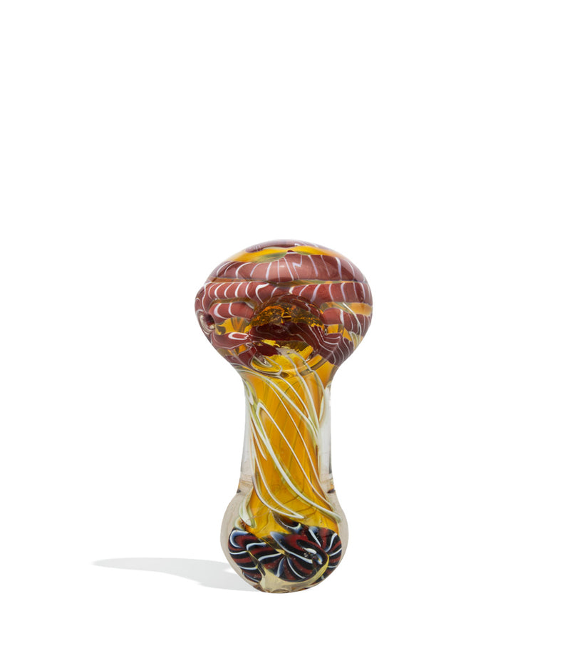 4 inch Thick Hand Pipe with Assorted Colors on white background