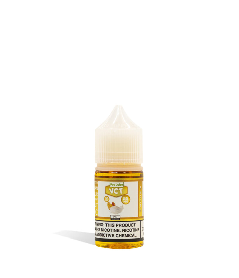 VCT Pod Juice Salt Nicotine 30ML 55MG on white background