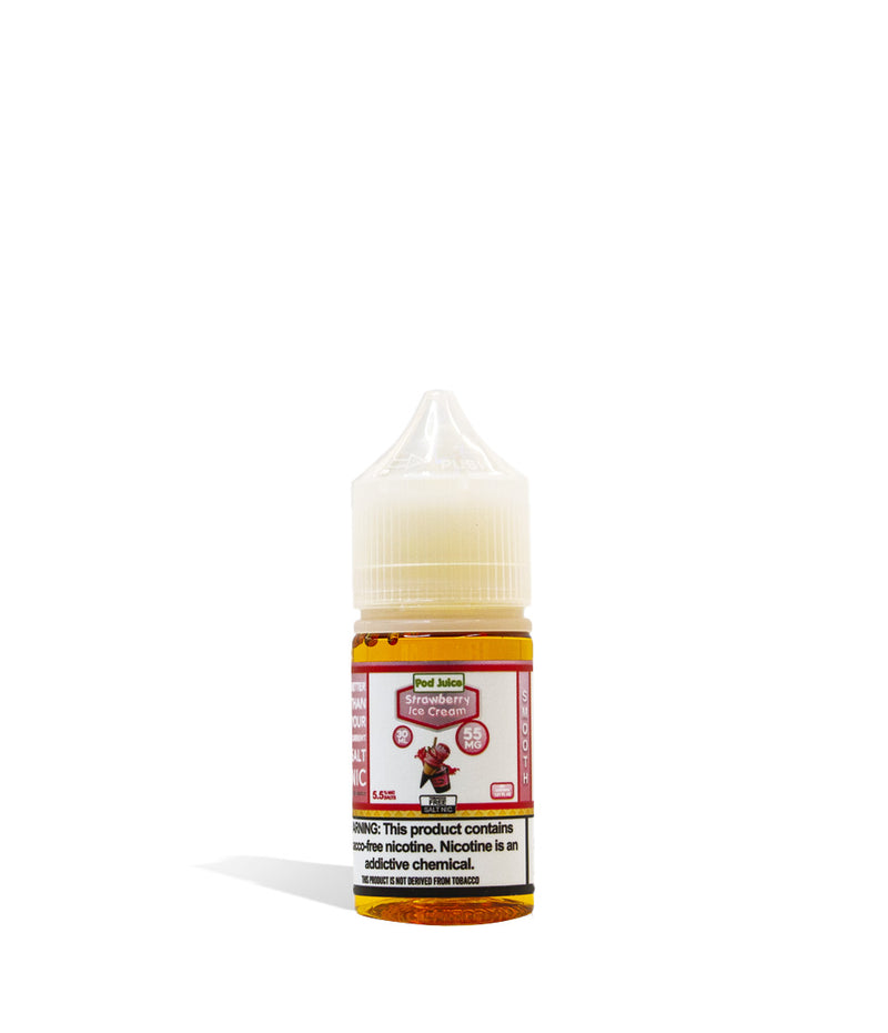 Strawberry Ice Cream Pod Juice Salt Nicotine 30ML 55MG on white background