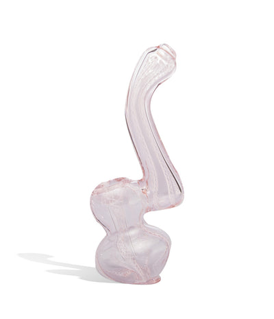 5 inch Pink Tube Mini Bubbler on white background