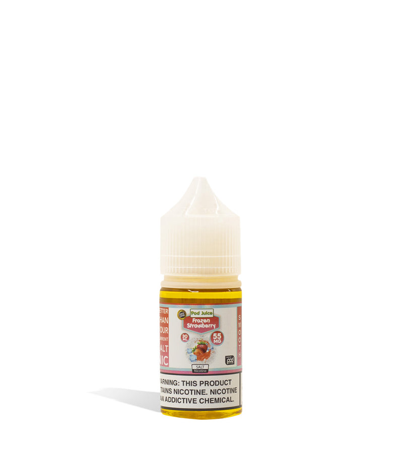Frozen Strawberry Pod Juice Salt Nicotine 30ML 55MG on white background