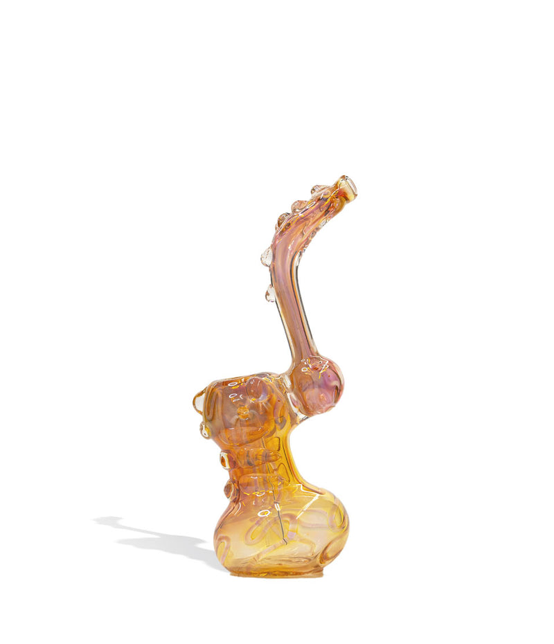 6 inch Gold and Marble Bubbler on white background