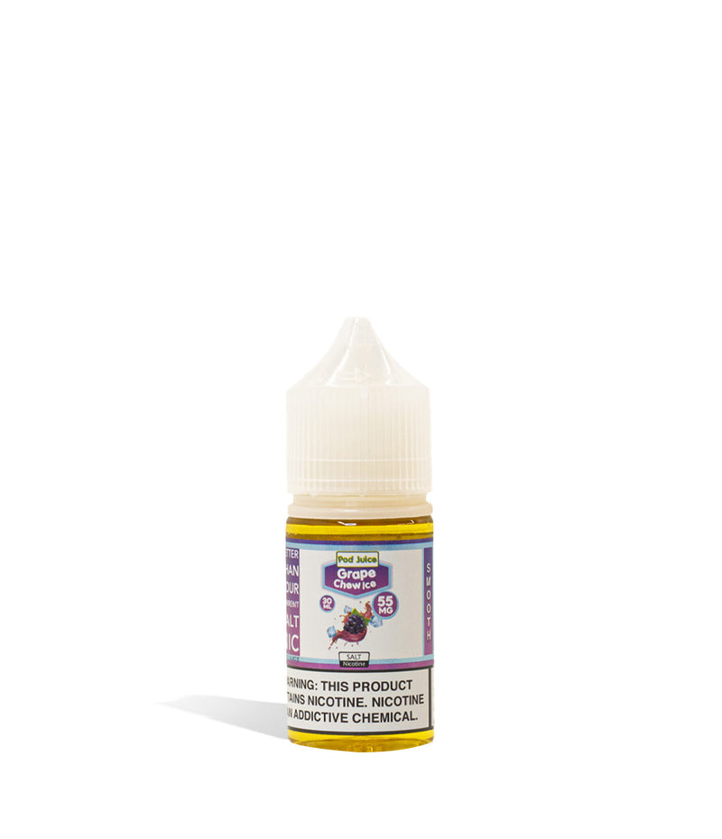 Grape Chew Ice Pod Juice Salt Nicotine 30ML 55MG on white background