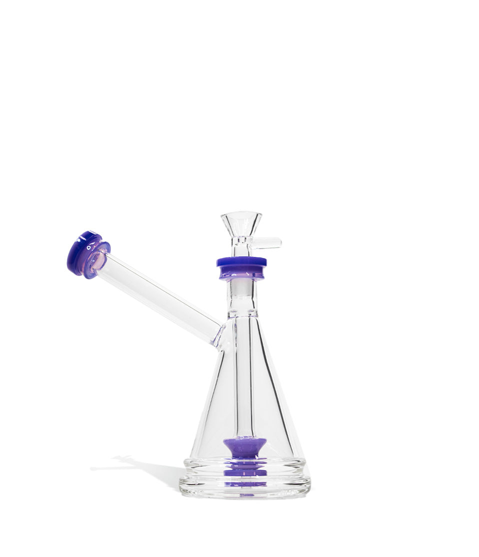 Milky Purple 7 Inch Milky Colored Waterpipe with Sidearm Mouthpiece on white studio background