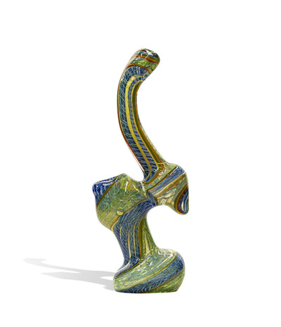 7 inch Twisted Art Design Bubbler on white background