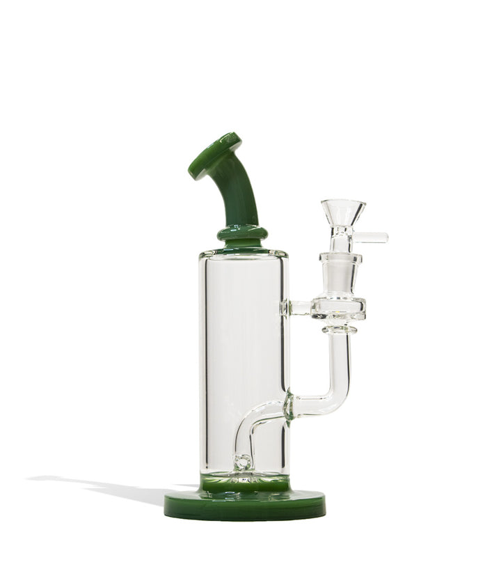 Jade Green 8 Inch Mini Rig with Colored Mouthpiece and Base on white background