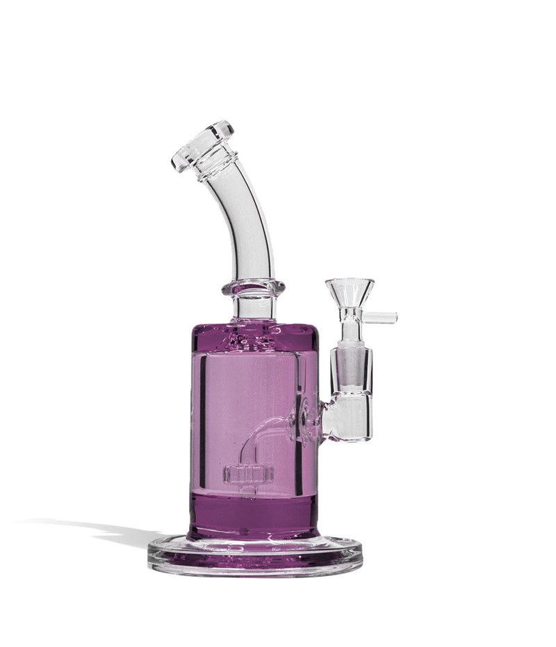 Purple 9 Inch Glycerin Dab Rig with 14mm Joint on white background