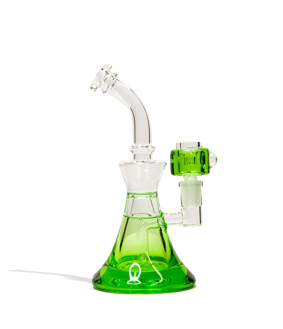 Green 9 inch Glycerin Water Pipe with 14mm Glycerin Bowl on white background