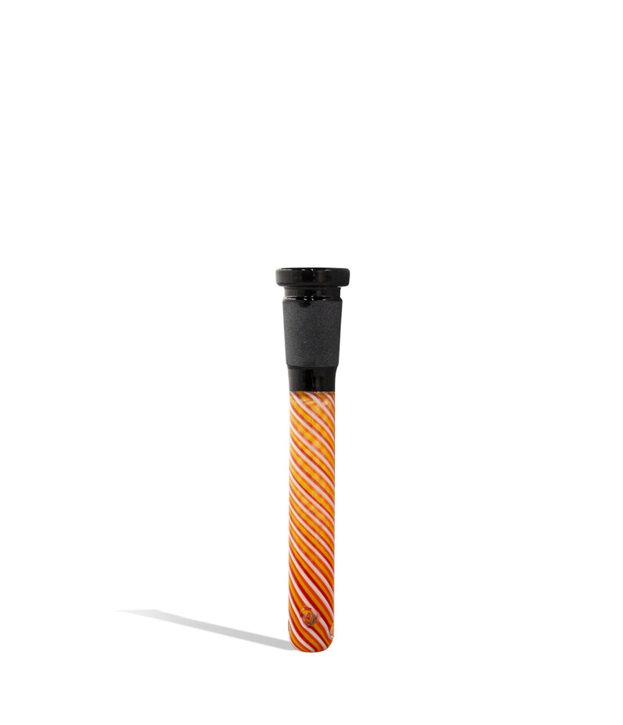Black Orange 3.5 inch 14mm Downstem with Chromatic Swirl Design on white background