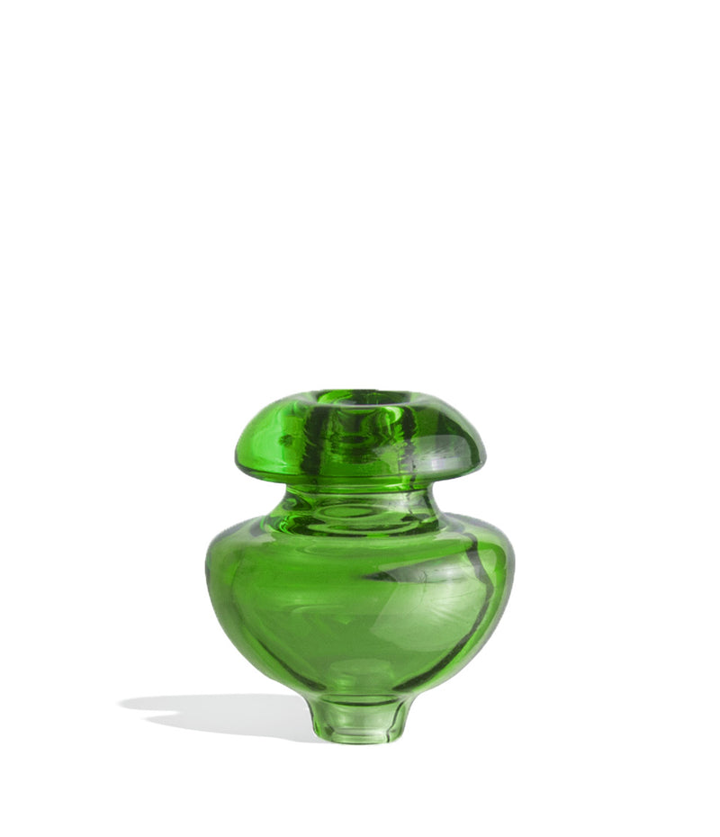 Green Puffco Peak Ball Cap and Tether Directional Ball Cap on white studio background