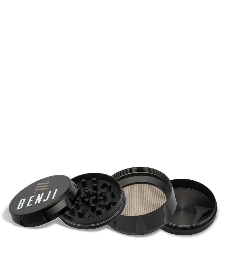 Black Benji Premium Grinder with King Size Papers on white studio background