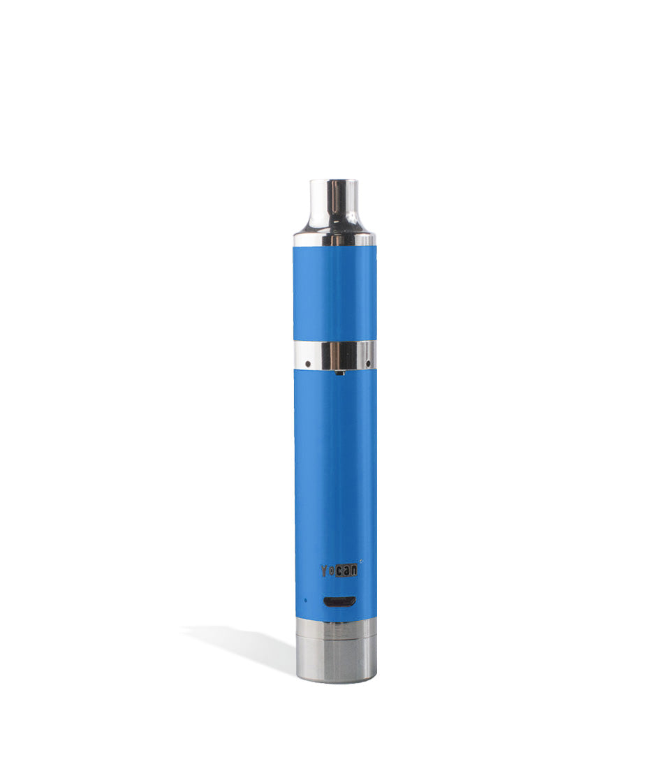 Blue Yocan Magneto Concentrate Vaporizer on white studio background 