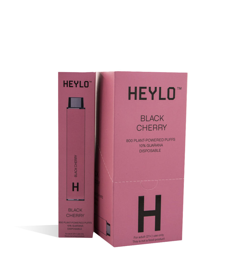Black Cherry HEYLO Plant Powered Disposable 10pk on white studio background