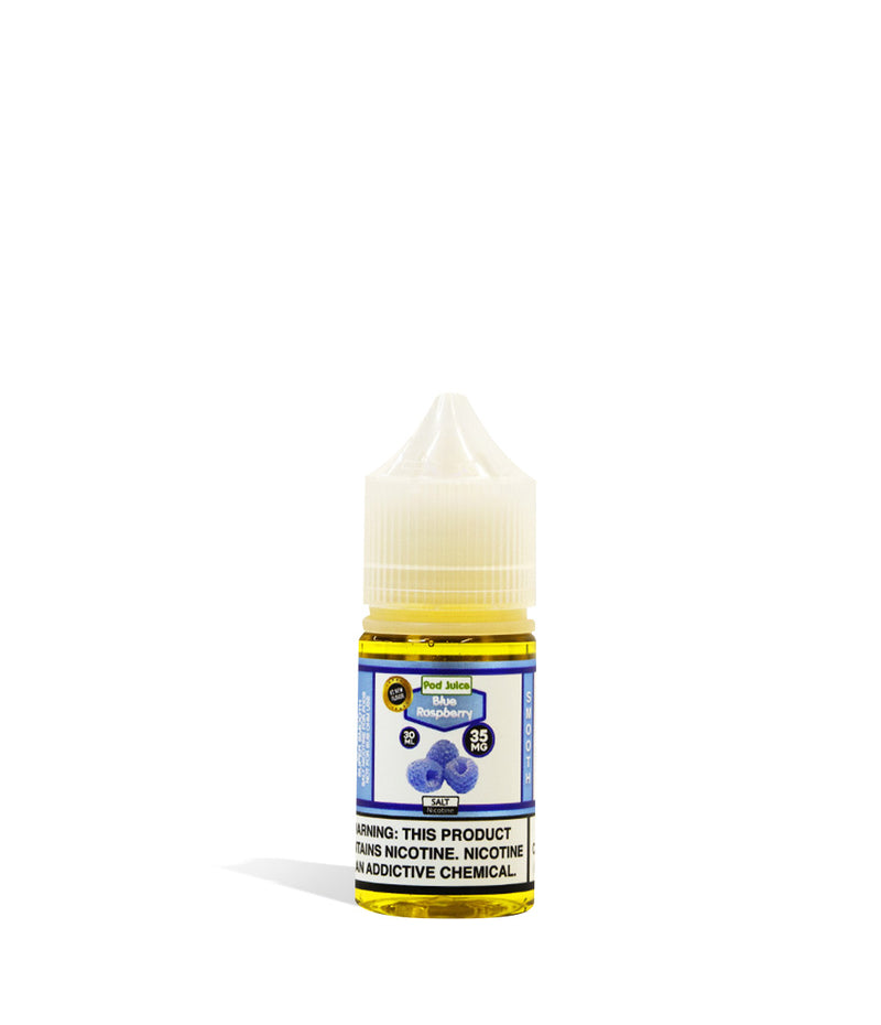 Blue Raspberry Pod Juice Salt Nicotine 30ML 35MG on white background