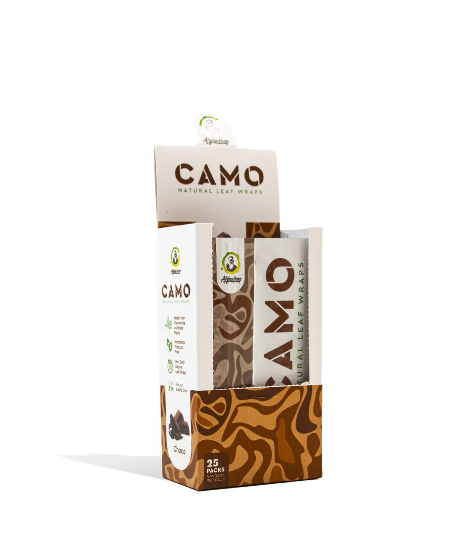 Choco Camo Natural Leaf Chamomile Wrap 25pk on white studio background