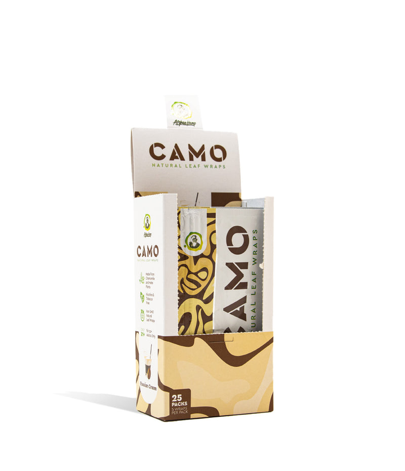 Russian Cream Camo Natural Leaf Chamomile Wrap 25pk on white studio background