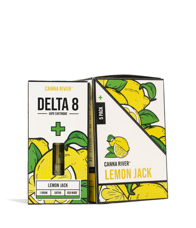 Lemon Jack Canna River 1g D8 Cartridge 5pk Front View on White Background