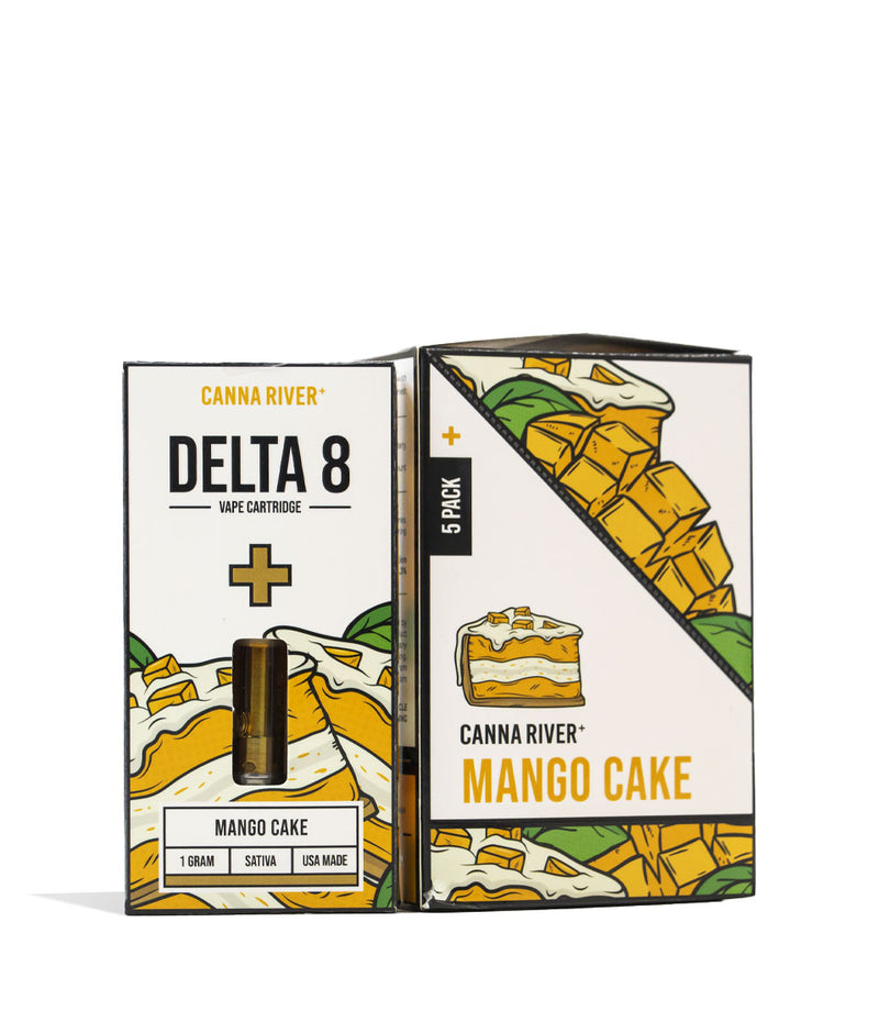 Mango Cake Canna River 1g D8 Cartridge 5pk Front View on White Background