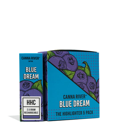 Blue Dream Canna River 2.5g HHC Disposable 5pk on white background