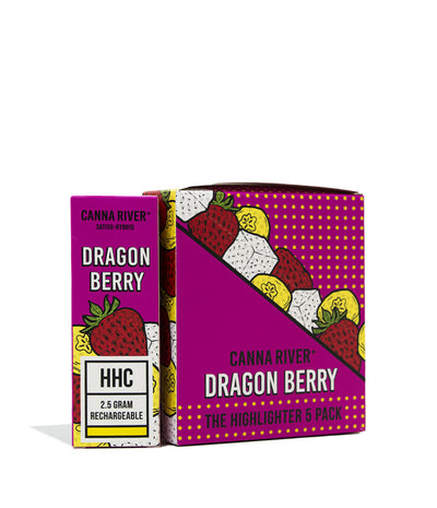 Dragon Berry Canna River 2.5g HHC Disposable 5pk on white background