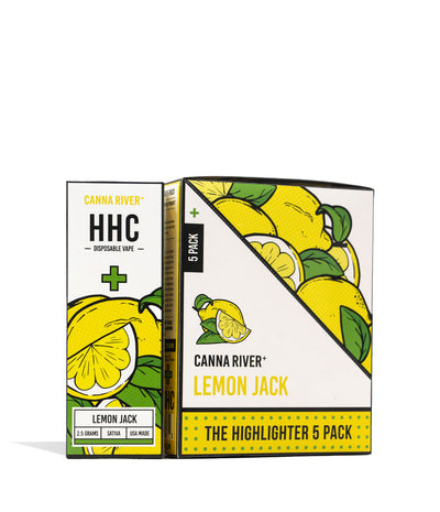 Lemon Jack Canna River 2.5g HHC Highlighter Disposable 5pk Front View on White Background