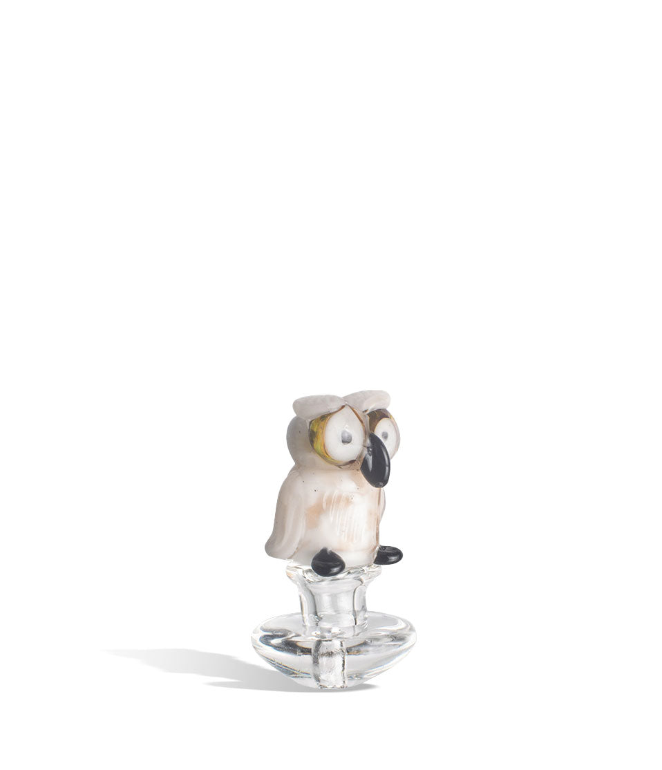 Owl Empire Glassworks Puffco Peak Custom Carb Cap on white studio background