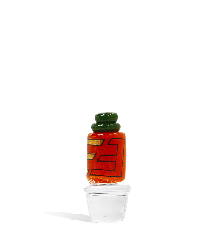 Sriracha Empire Glassworks Puffco Peak Pro Custom Carb Cap on white background