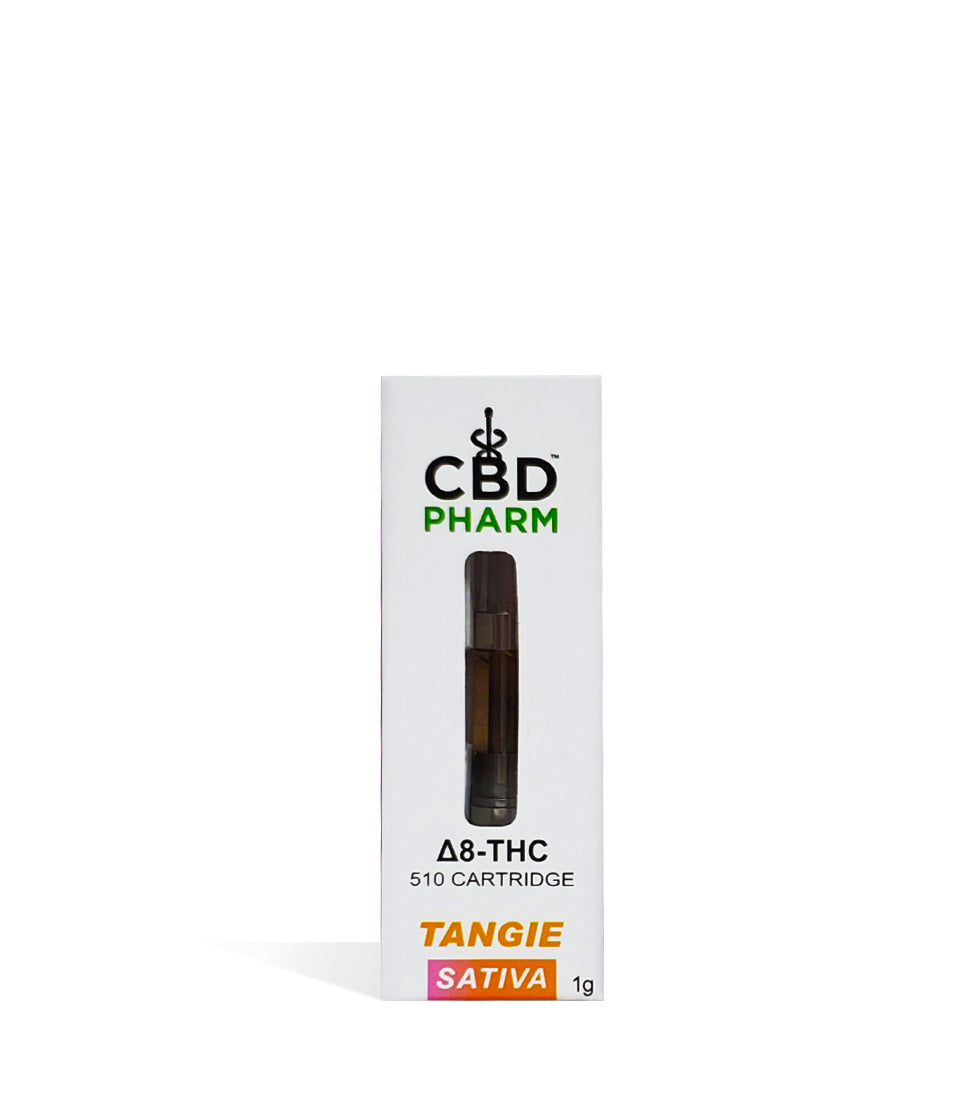 CBD Pharm 1g D8 Cartridge Tangie on white background