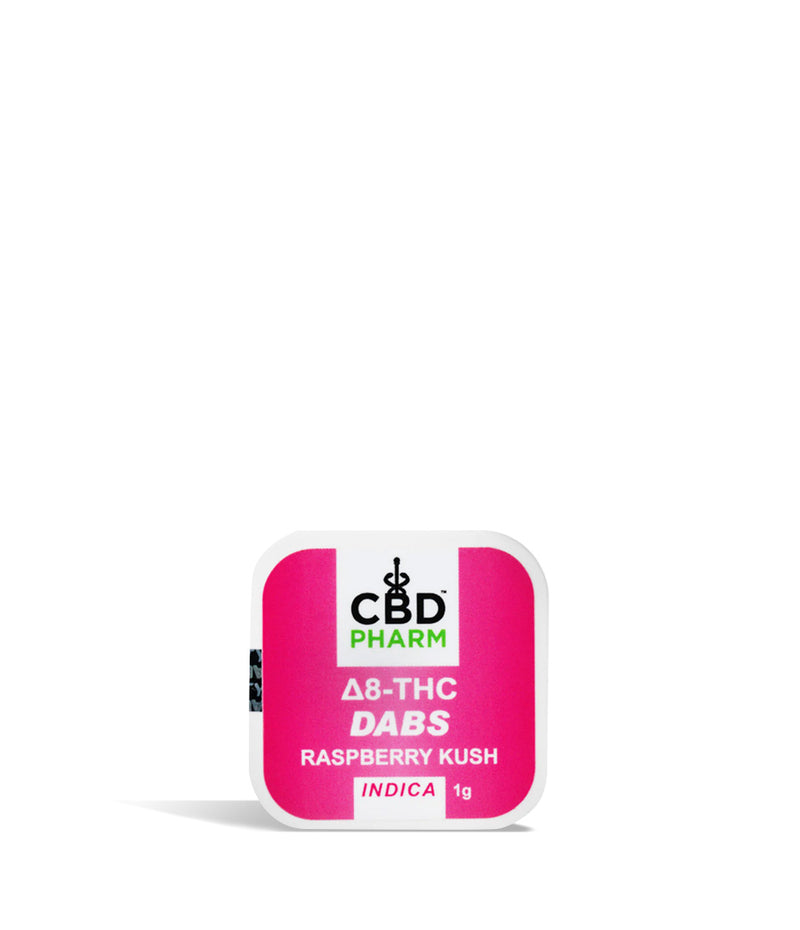 Raspberry Kush CBD Pharm 1g D8 Concentrates on white background