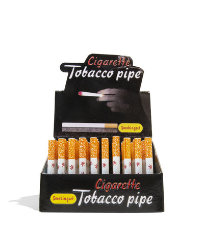 Large Cigarette Tobacco Pipe Smoking Set 100pk Front View on White Background