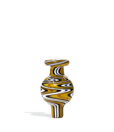 Yellow White Black Colored Carb Cap for 22mm-25mm Bangers on white background