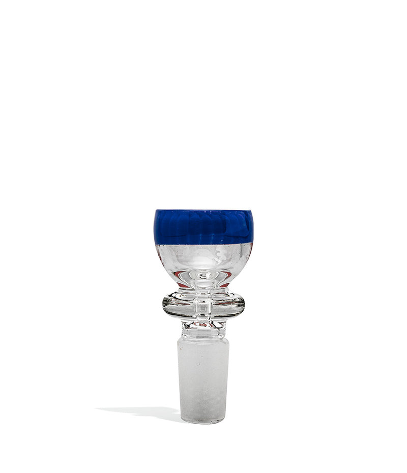 Blue Colored Cone 14mm Male Bowl on white background