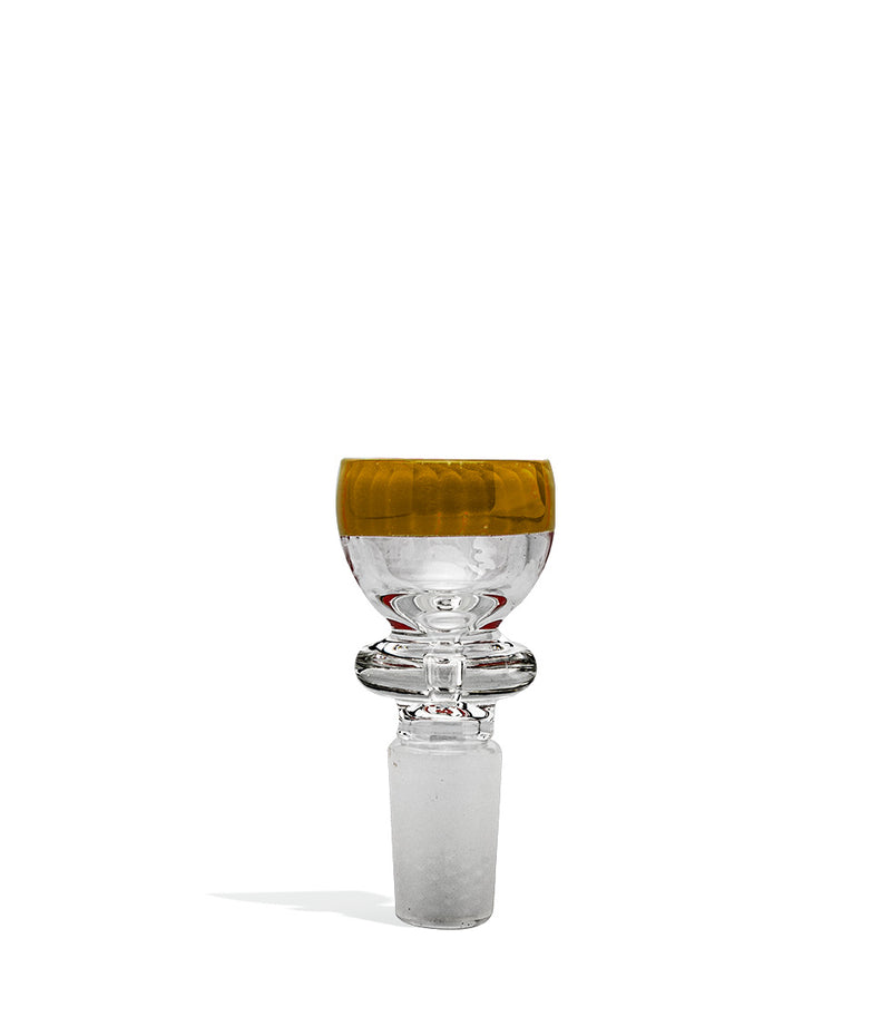 Yellow Colored Cone 14mm Male Bowl on white background