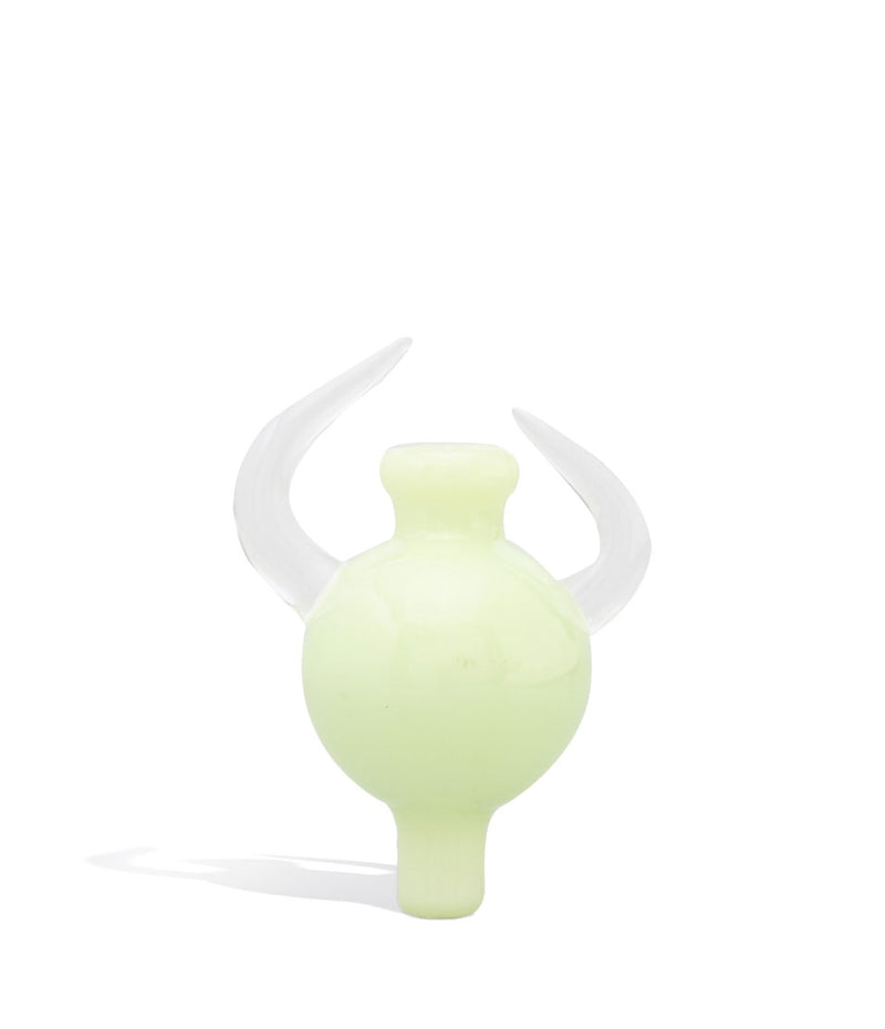 Green Colored Horned Bubble Carb Cap on white background