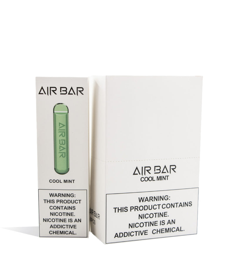 Cool Mint Air Bar Disposable 10pk on white studio background