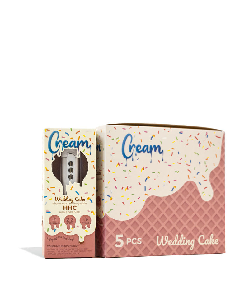 Wedding Cake Cream 2.2g HHC Disposable 10pk on white studio background