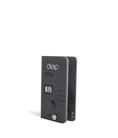 Gunmetal side view Deep Kit Cartridge and Pod Vaporizer on white background
