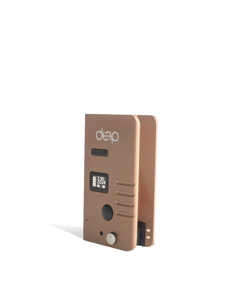 Rose Gold side view Deep Kit Cartridge and Pod Vaporizer on white background