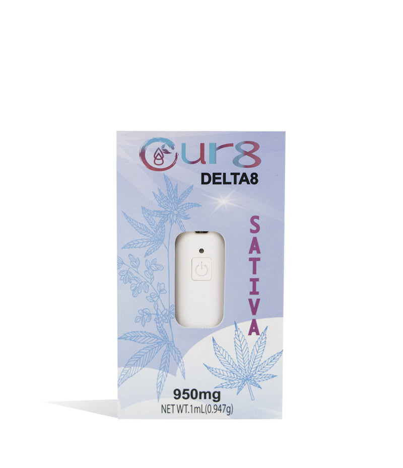 D8 Sativa CUR8 1g D8 Disposable on white background