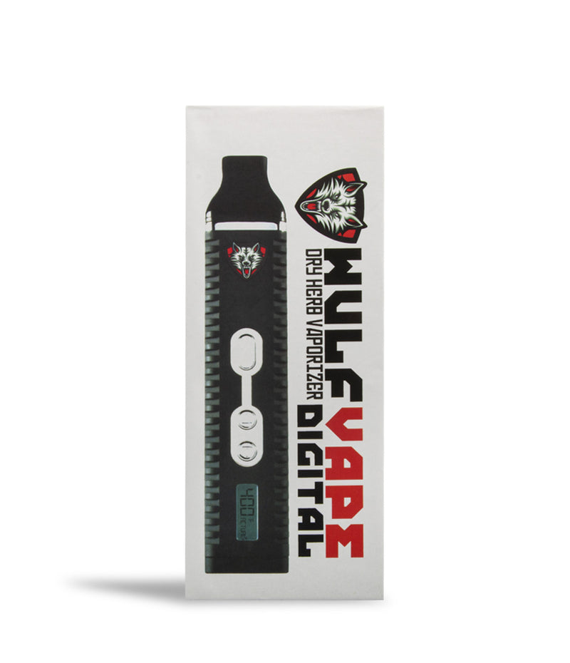 Black Box front view Wulf Mods Digital Vaporizer on white studio background